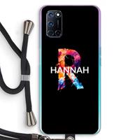 CaseCompany Abstract Spectrum: Oppo A92 Transparant Hoesje met koord
