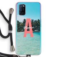 CaseCompany Pacific Dream: Oppo A92 Transparant Hoesje met koord