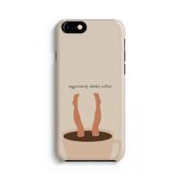 CaseCompany Aggressively drinks coffee: Volledig Geprint iPhone 7 Hoesje