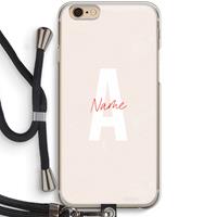 CaseCompany Strawberry Milkshake: iPhone 6 / 6S Transparant Hoesje met koord