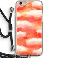 CaseCompany Lichte Wolken: iPhone 6 / 6S Transparant Hoesje met koord