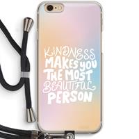 CaseCompany The prettiest: iPhone 6 / 6S Transparant Hoesje met koord