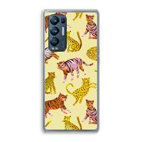 CaseCompany Cute Tigers and Leopards: Oppo Find X3 Neo Transparant Hoesje