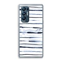 CaseCompany Ink Stripes: Oppo Find X3 Neo Transparant Hoesje