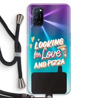 CaseCompany Pizza is the answer: Oppo A92 Transparant Hoesje met koord