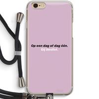 CaseCompany gij beslist: iPhone 6 / 6S Transparant Hoesje met koord