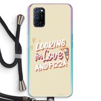 CaseCompany Pizza is the answer: Oppo A92 Transparant Hoesje met koord