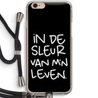 CaseCompany De Sleur: iPhone 6 / 6S Transparant Hoesje met koord