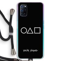 CaseCompany Squid Game: Oppo A92 Transparant Hoesje met koord
