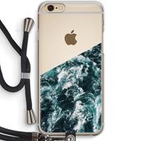 CaseCompany Zee golf: iPhone 6 / 6S Transparant Hoesje met koord