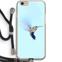 CaseCompany Kolibri: iPhone 6 / 6S Transparant Hoesje met koord