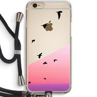 CaseCompany Fly away: iPhone 6 / 6S Transparant Hoesje met koord