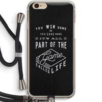 CaseCompany Life: iPhone 6 / 6S Transparant Hoesje met koord