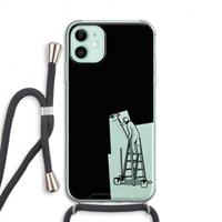 CaseCompany Musketon Painter: iPhone 11 Transparant Hoesje met koord