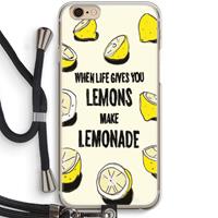 CaseCompany Lemonade: iPhone 6 / 6S Transparant Hoesje met koord