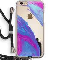 CaseCompany Zweverige regenboog: iPhone 6 / 6S Transparant Hoesje met koord