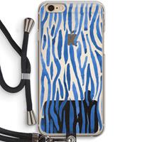 CaseCompany Blauwe nerven: iPhone 6 / 6S Transparant Hoesje met koord
