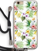 CaseCompany Gele kuif: iPhone 6 / 6S Transparant Hoesje met koord