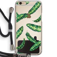CaseCompany Lange bladeren: iPhone 6 / 6S Transparant Hoesje met koord