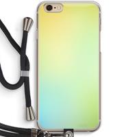 CaseCompany Minty mist pastel: iPhone 6 / 6S Transparant Hoesje met koord
