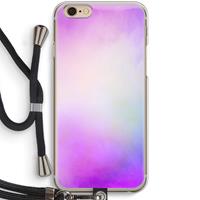 CaseCompany Clouds pastel: iPhone 6 / 6S Transparant Hoesje met koord