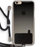 CaseCompany Musketon Halftone: iPhone 6 / 6S Transparant Hoesje met koord