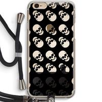 CaseCompany Musketon Skulls: iPhone 6 / 6S Transparant Hoesje met koord