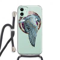 CaseCompany Golden Falcon: iPhone 11 Transparant Hoesje met koord