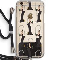 CaseCompany Pop Some Kim: iPhone 6 / 6S Transparant Hoesje met koord