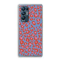 CaseCompany Leopard blue: Oppo Find X3 Neo Transparant Hoesje