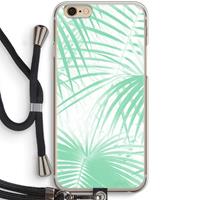 CaseCompany Palmbladeren: iPhone 6 / 6S Transparant Hoesje met koord