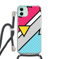 CaseCompany Pop Art #3: iPhone 11 Transparant Hoesje met koord