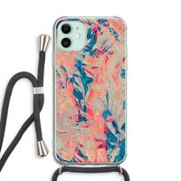 CaseCompany Alone: iPhone 11 Transparant Hoesje met koord