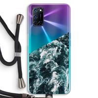 CaseCompany Zee golf: Oppo A92 Transparant Hoesje met koord