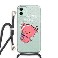 CaseCompany Love You A Lotl: iPhone 11 Transparant Hoesje met koord