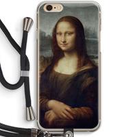 CaseCompany Mona Lisa: iPhone 6 / 6S Transparant Hoesje met koord