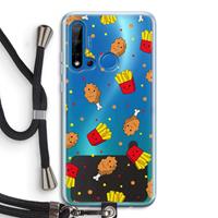 CaseCompany Chicken 'n Fries: Huawei P20 Lite (2019) Transparant Hoesje met koord