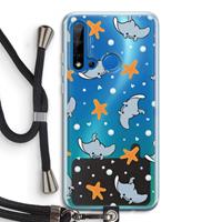 CaseCompany Manta: Huawei P20 Lite (2019) Transparant Hoesje met koord