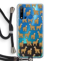 CaseCompany Alpacas: Huawei P20 Lite (2019) Transparant Hoesje met koord