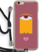 CaseCompany Mono V: iPhone 6 / 6S Transparant Hoesje met koord