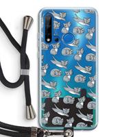 CaseCompany Poezen: Huawei P20 Lite (2019) Transparant Hoesje met koord