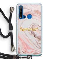 CaseCompany Feminist: Huawei P20 Lite (2019) Transparant Hoesje met koord