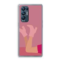 CaseCompany Pink boots: Oppo Find X3 Neo Transparant Hoesje