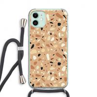 CaseCompany Terrazzo N°17: iPhone 11 Transparant Hoesje met koord