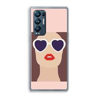 CaseCompany Red lips: Oppo Find X3 Neo Transparant Hoesje