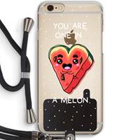 CaseCompany One In A Melon: iPhone 6 / 6S Transparant Hoesje met koord