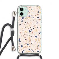 CaseCompany Terrazzo N°23: iPhone 11 Transparant Hoesje met koord