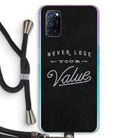 CaseCompany Never lose your value: Oppo A92 Transparant Hoesje met koord
