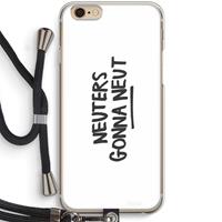 CaseCompany Neuters: iPhone 6 / 6S Transparant Hoesje met koord