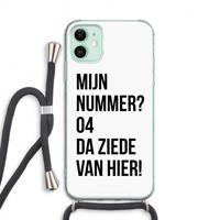 CaseCompany Da ziede van hier: iPhone 11 Transparant Hoesje met koord